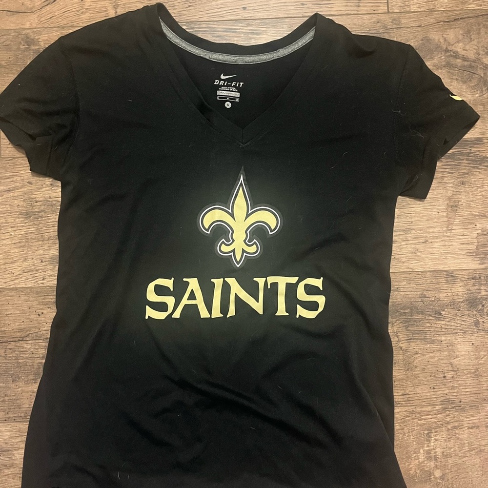 Nike Dri-FIT Black V-Neck New Orleans Saints Shirt
